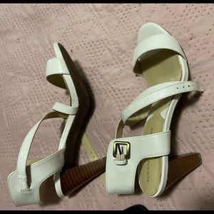 White leather Italian sandals